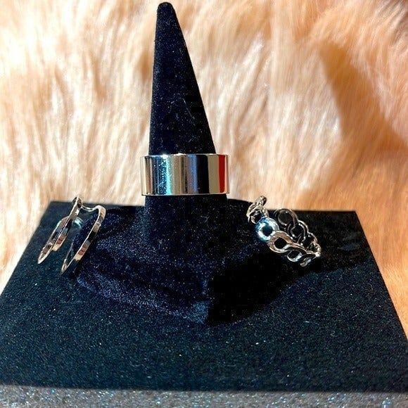 Jewelry - 3-Piece‎ set Stainless Steel Adjustable Rings NWT